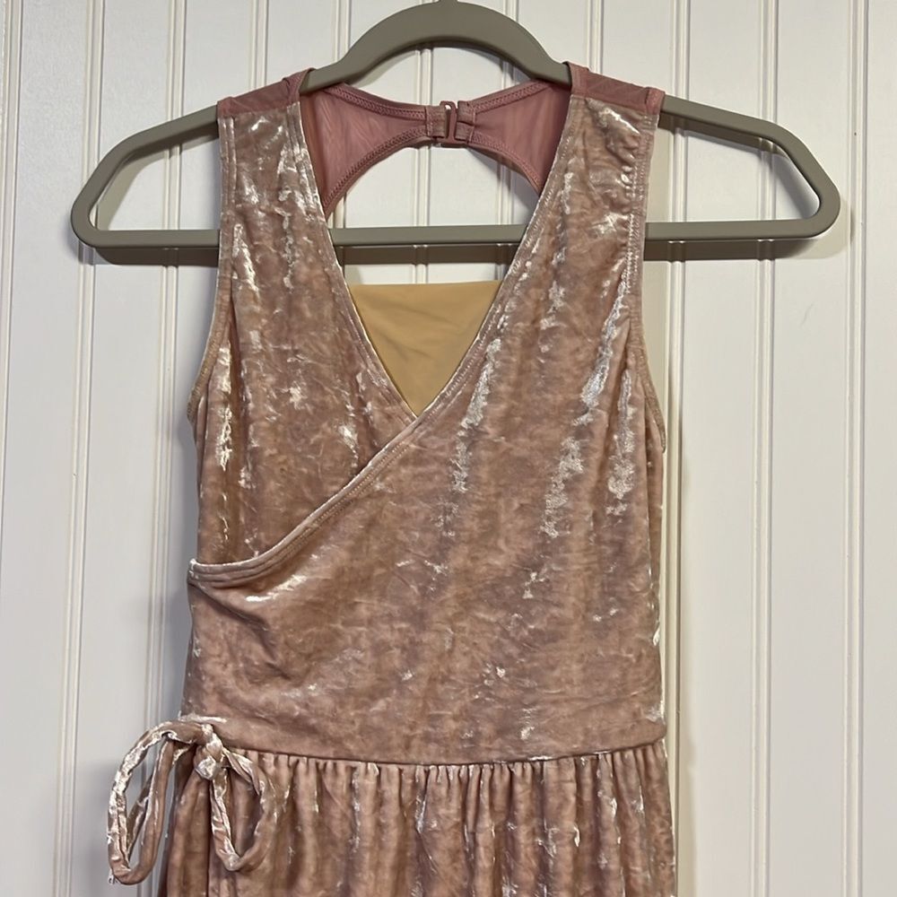 Weissman Pink Velvet Dance Costume Dress Recital Performance Dress Adult S - Picture 3 of 9